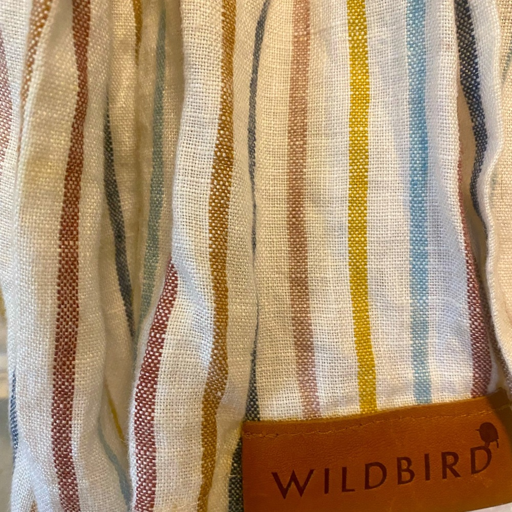 Rainbow Striped WILDBIRD ring sling with rose gold rings- 74”